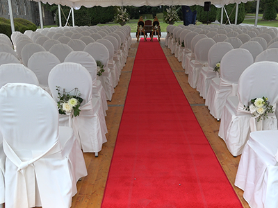 Wedding Ceremony tent supplied by Davids Marquee Hire